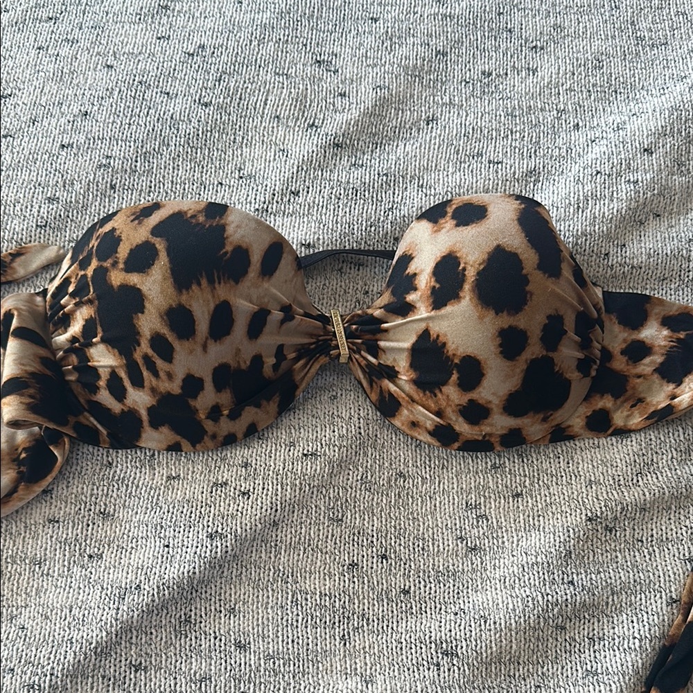 Leopard Print Bikini Top